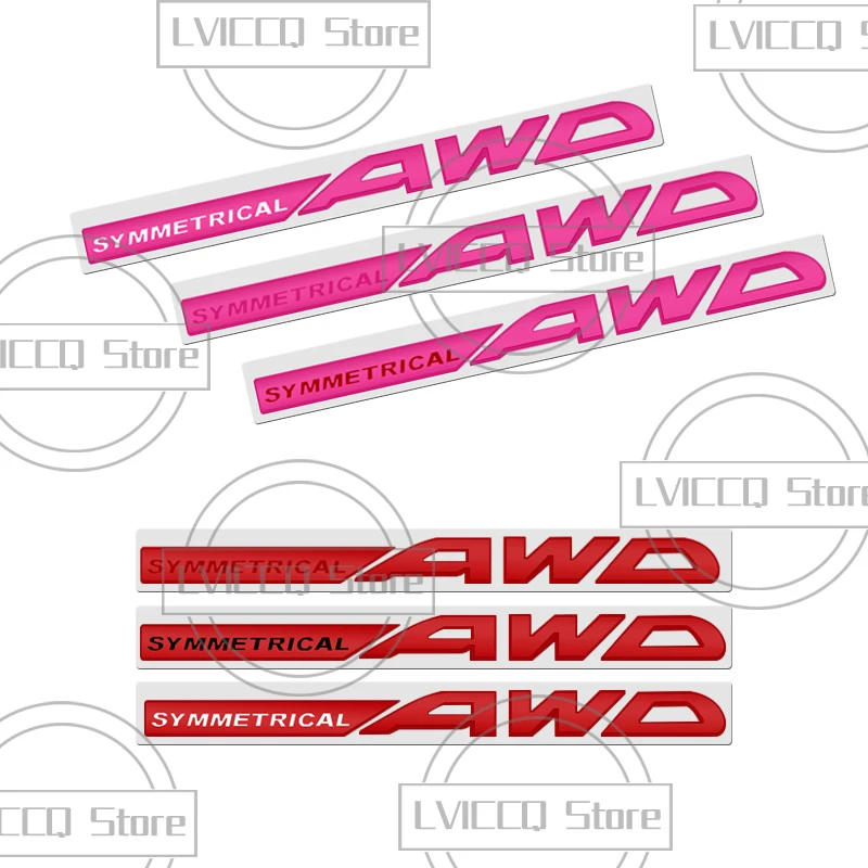 Автомобильная эмблема 3D металлический SYMMETRICAL AWD значок логотип наклейки на кузов