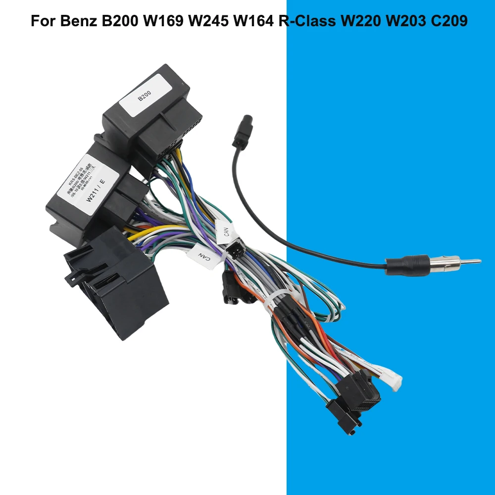 

Коробка адаптера CANbus декодера для Benz B200 W169 W245 W164 R-Class W220 W203 C209 Vito SLK с 16-контактным жгутом проводов питания