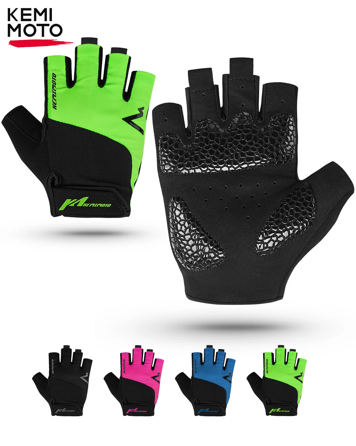 

KEMIMOTO Half Finger Cycling Bike Gloves Shockproof Breathable MTB Mountain Bicycle Sports Gloves Men Women Cycling Equipment