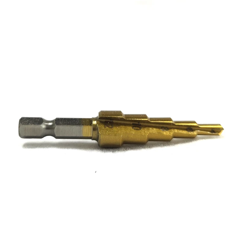 Ступенчатое сверло с титановым покрытием 4-12 мм 4-20 4-22 HSS Strave Groove Titanium Step древесные