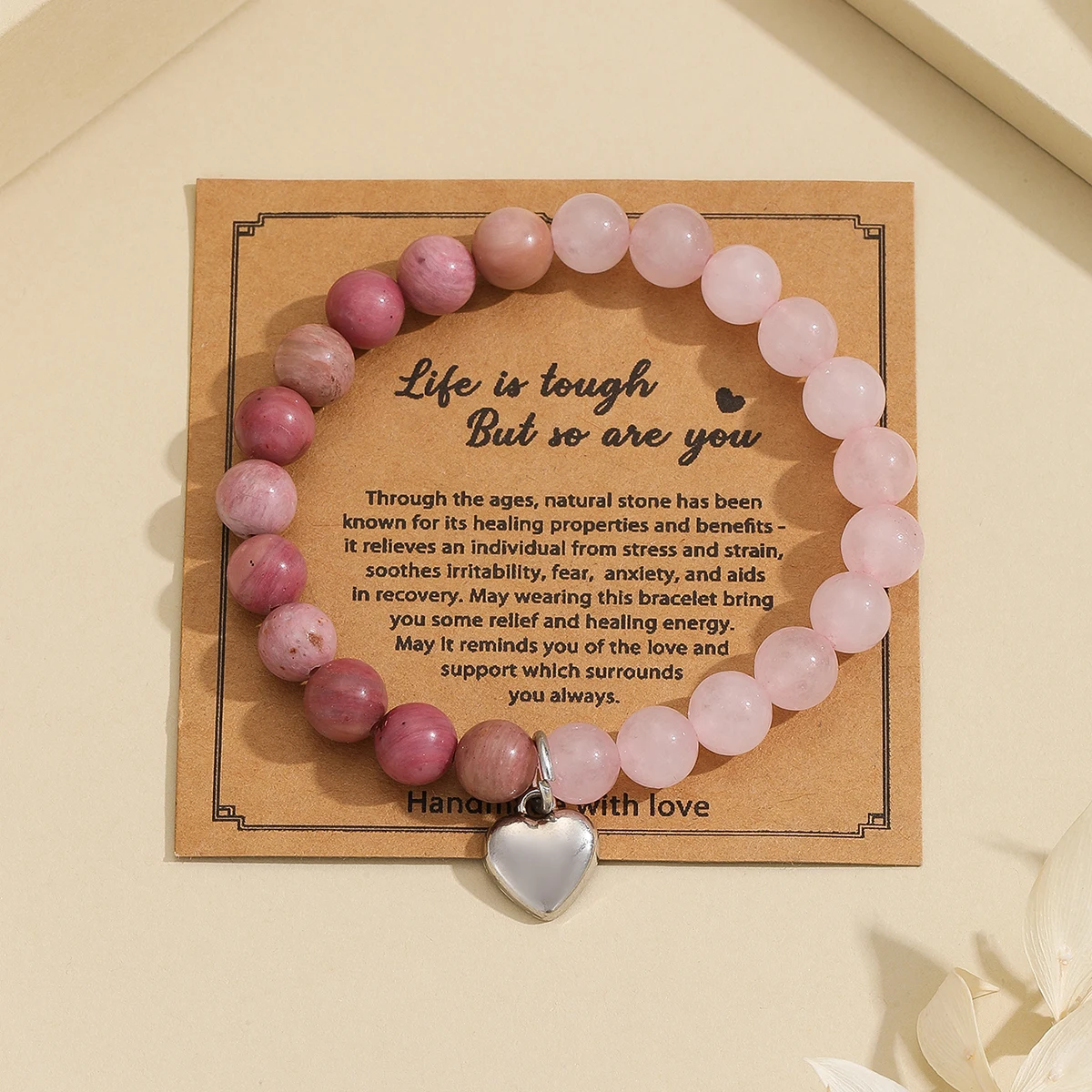 Специальные подарки для женщин и мужчин, мамы, папы, сестры, дочери, учителя, лучшего друга, розового цвета, браслет с карточкой, украшения для любви Специальные подарки для женщин и мужчин, мамы, папы, сестры, дочери, учителя, лучшего друга, розового цвета, браслет с карточкой, украшения для любви