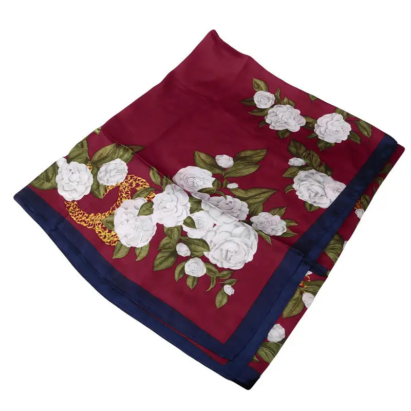 Шарфы женские шарф-хиджаб с цветочным принтом Femme шали платок универсальная шаль