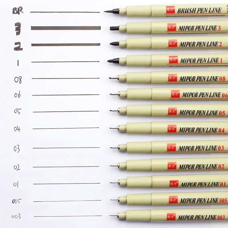 

Pigment Liner Micron Pen Set Neelde Drawing Pen lot 005 01 02 03 04 05 08 1.0 Brush Art Markers Fineliner Sketching Pen