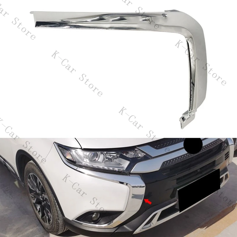 

Для Mitsubishi Outlander 2016 2017 2018 2019 2020 2021, передний бампер, противотуманная фара, хромированная полоса, автомобильные аксессуары