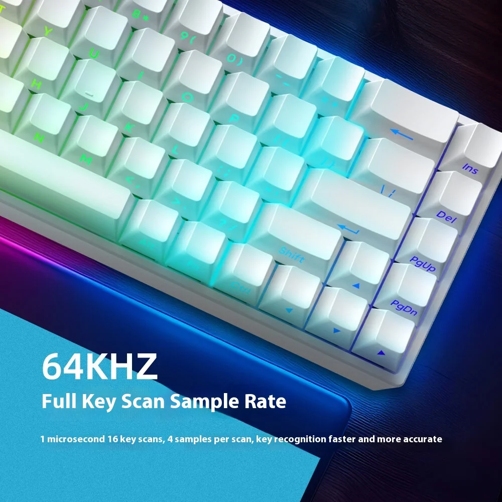 Фото IROK Mars68 PRO Магнитный переключатель Игровая беспроводная механическая клавиатура для киберспорта RGB Длинная батарея Пользовательские игровые аксессуары с горячей заменой №2