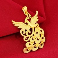 women girl phoenix pendant chain 18k yellow gold filled trendy fashion jewelry gift