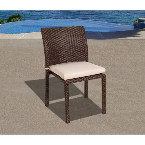 

Outdoor All-Weather Wicker Side Chairs, Set of 4, Brown
