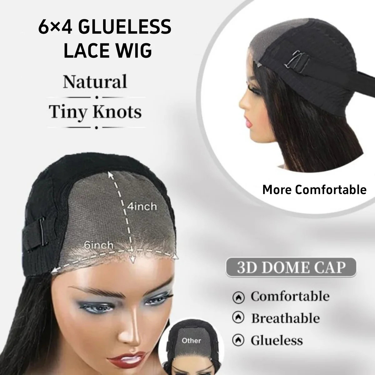 Парики из человеческих волос на сетке плотность 180 6 х4 дюймов