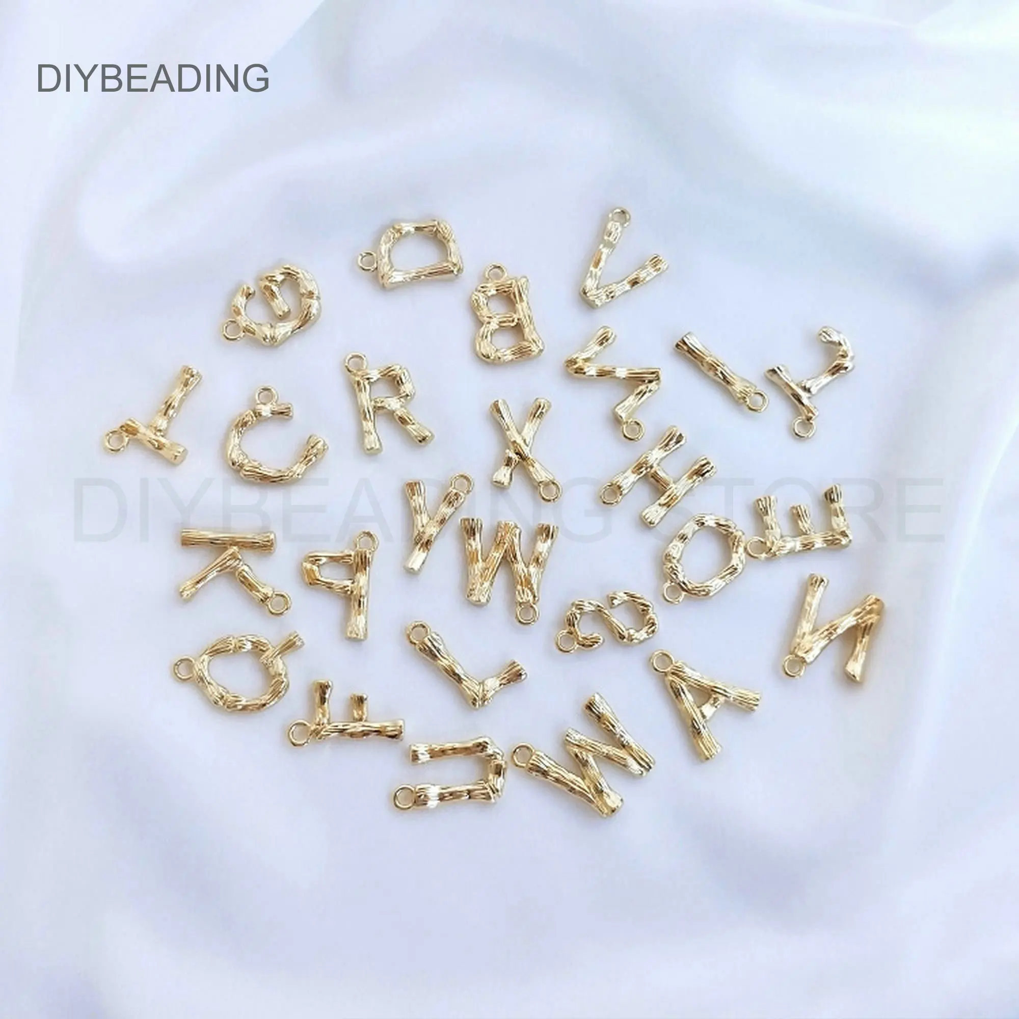 Подвеска в виде букв алфавита для изготовления ювелирных изделий латунная