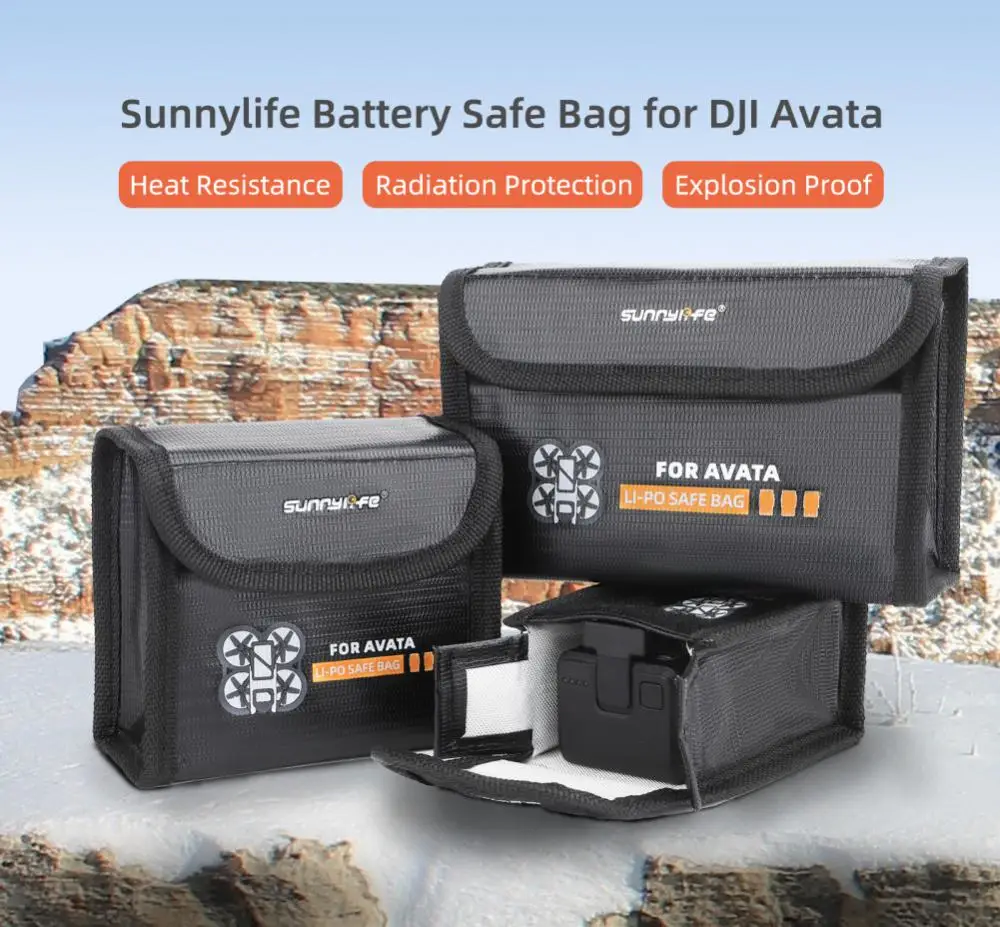 

Lipo Battery Case Explosion-Proof Safe Storage Bag For DJI Mavic Mini 3 Pro Drone Fireproof Protective Box Radiation Protection
