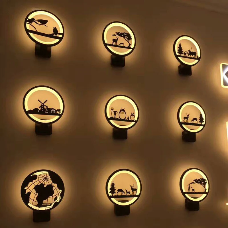 

Simple Led Sconce Modern Led Wall Lamp Wall Lights Bedroom Living Room 110V 220V Decor For Hallway Balcony Black Lustre Led Lamp