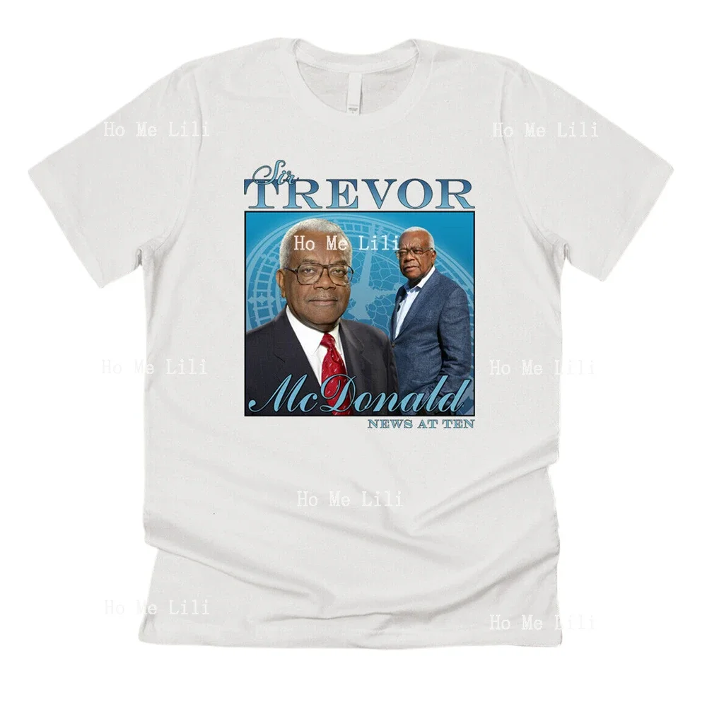 Мужская футболка Sir Trevor McDonald Homage Funny UK TV Legend Icon на заказ 90-х годов