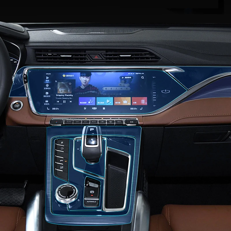 

TPU Car Interior GPS Navigation Dashboard Screen Anti-Scratch Film Gear Protective Sticker For Geely Atlas Pro Azkarra 2021 2020