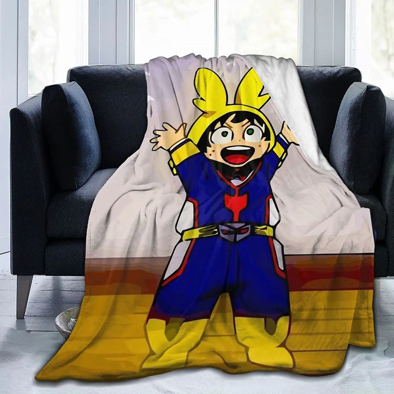 

Deku is Here! Graphic Soft Flannel Blanket Lightweight Fleece Blanket Air Conditioner is Suitable for Bedroom Living Room Sofa