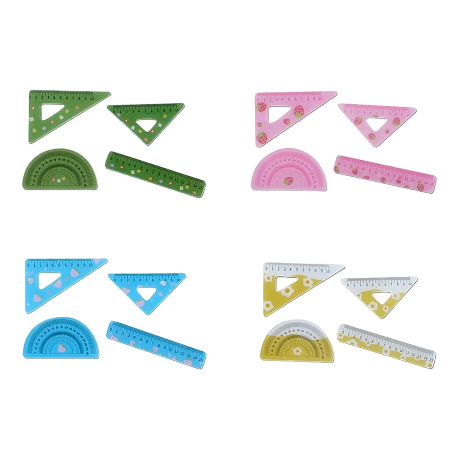 

Набор миниатюрных линейки, 4 шт., для украшения кукольного домика в масштабе 1/12