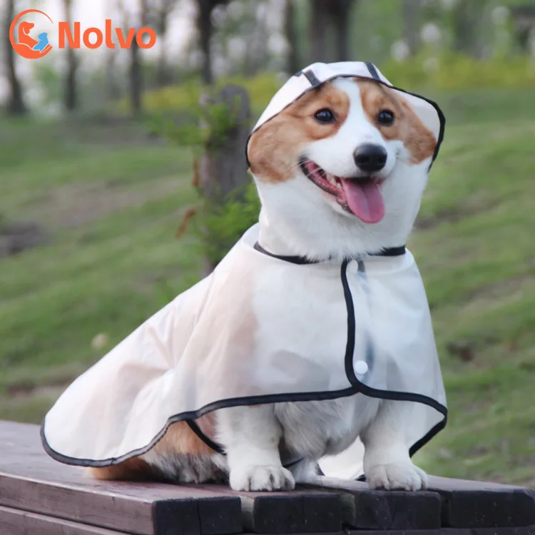 

S-10XL Pet Dog Raincoat Clear Pet Waterproof Clothes Hooded Rain Jacket Plastic Puppy Rain Rainwear for Small Large Medium Dog