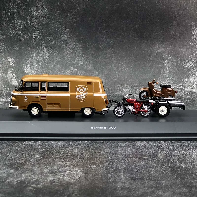 

1:43 barkas B1000 походный фургон мотоцикл сплав модель игрушки подарок
