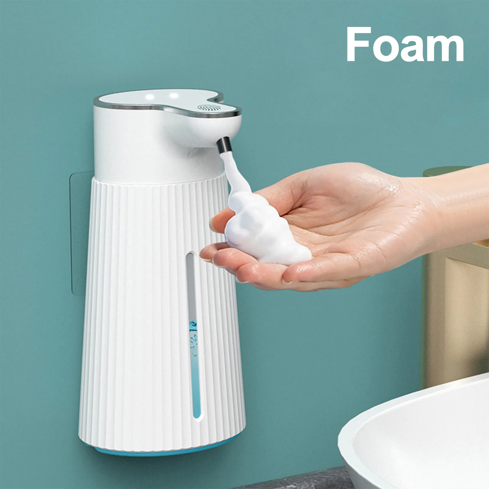 Automatic Foam Soap Dispensers 400ML Bathroom Smart Washing Hand -Machine With USB Charging White High Quality ABS Material