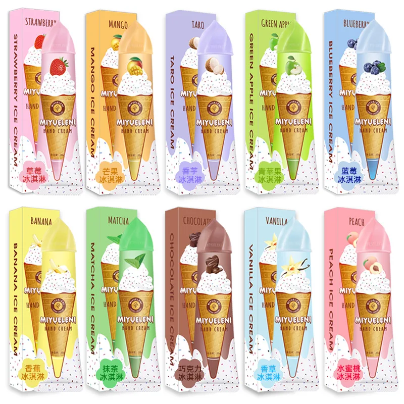 Ice Cream Flavored Hand Cream Non-greasy Moisturizing Refreshing Gift Box Wholesale