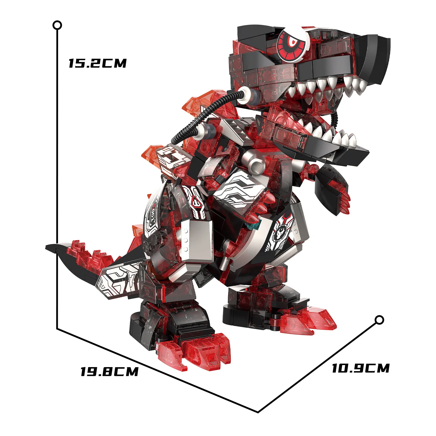 Мини-конструктор Idea монстров красный архид три головы демон дракон Горилла