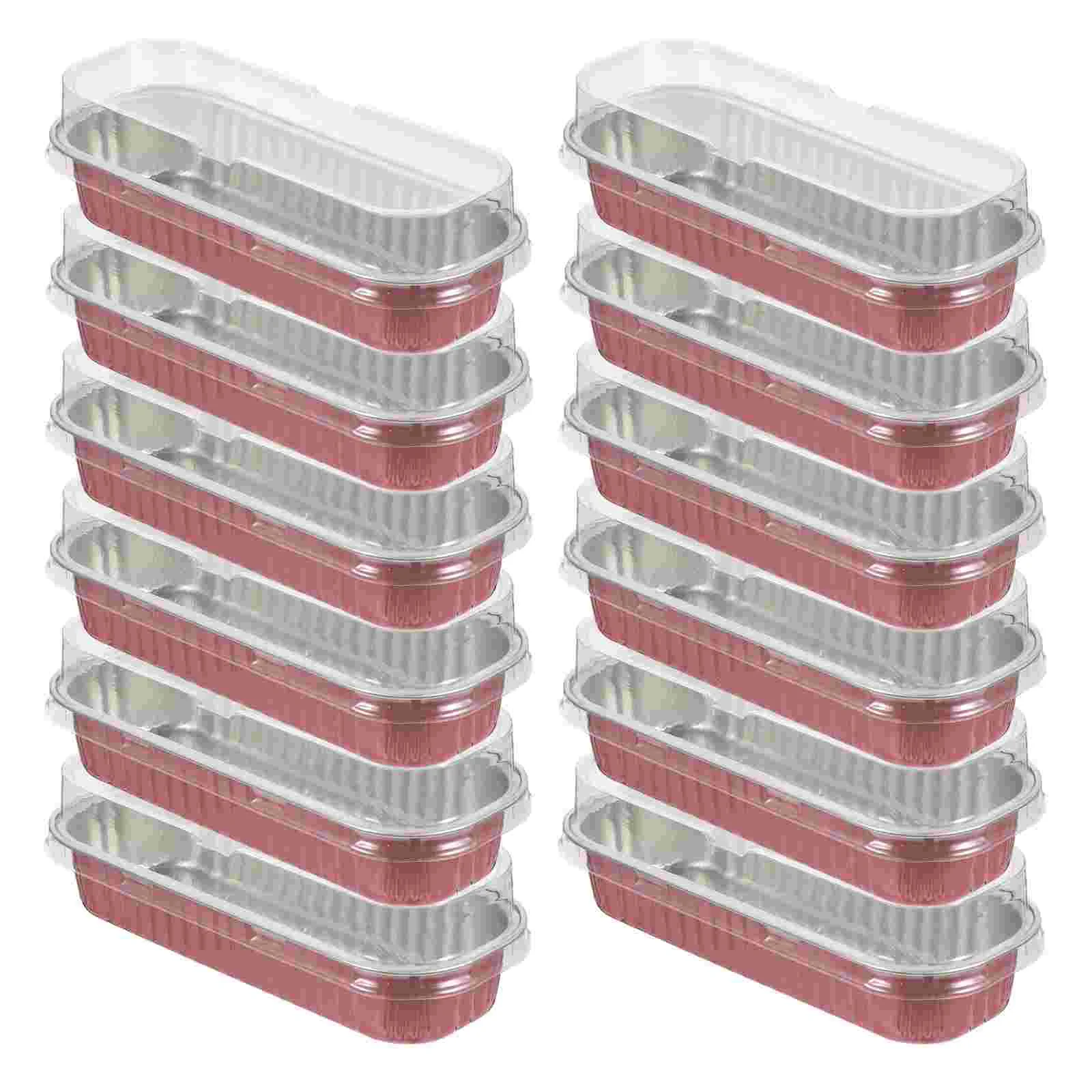 

30Pcs Aluminum Foil Pan Safe Treat Boxes Multi-function Bakery Case Household Cake Box Lovely Cake Box for House Carrying Shop