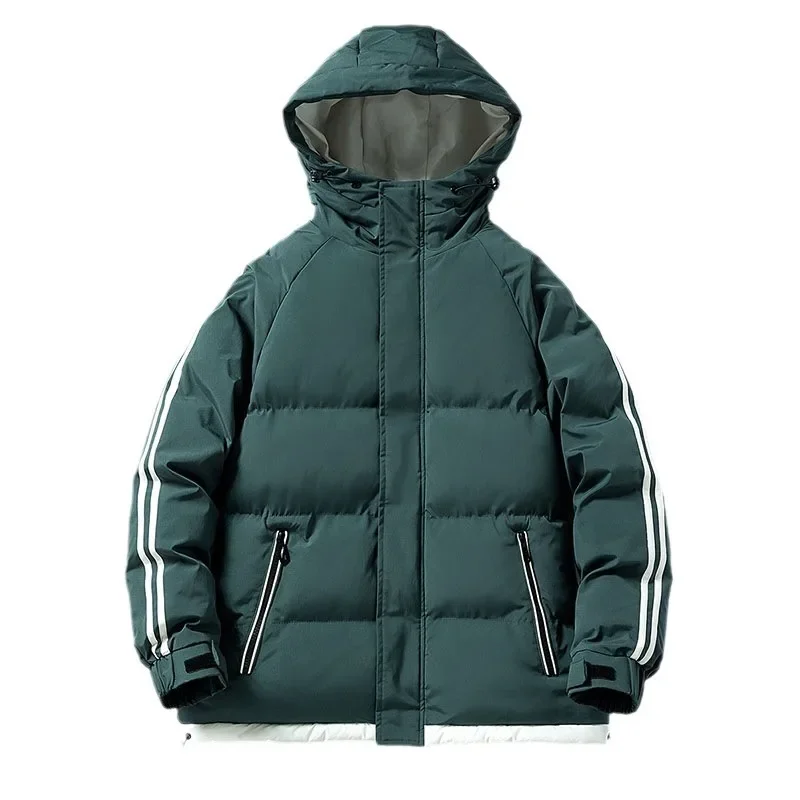 Утолщенное хлопковое пальто для мужчин и женщин свободная куртка с капюшоном