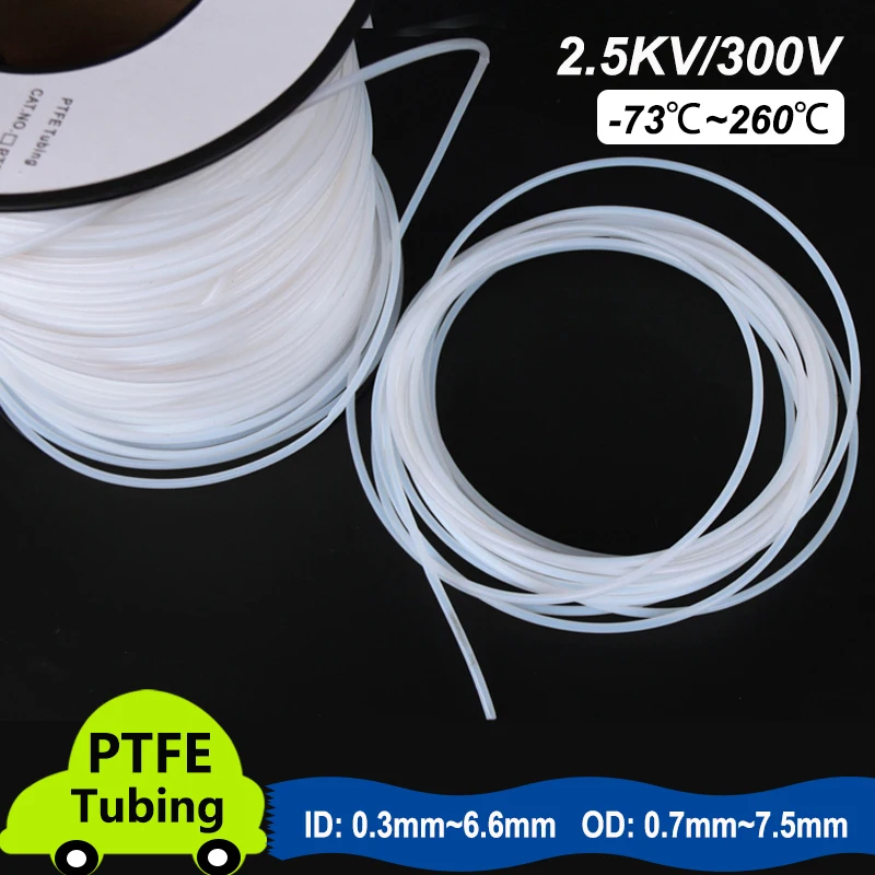 

Трубка из ПТФЭ 2,5 кВ 300 В, внутренний диаметр 0,3 ~ 6,6 мм F46, изолированная капиллярная теплозащита, проходной шланг, жесткая коррозионностойкая трубка