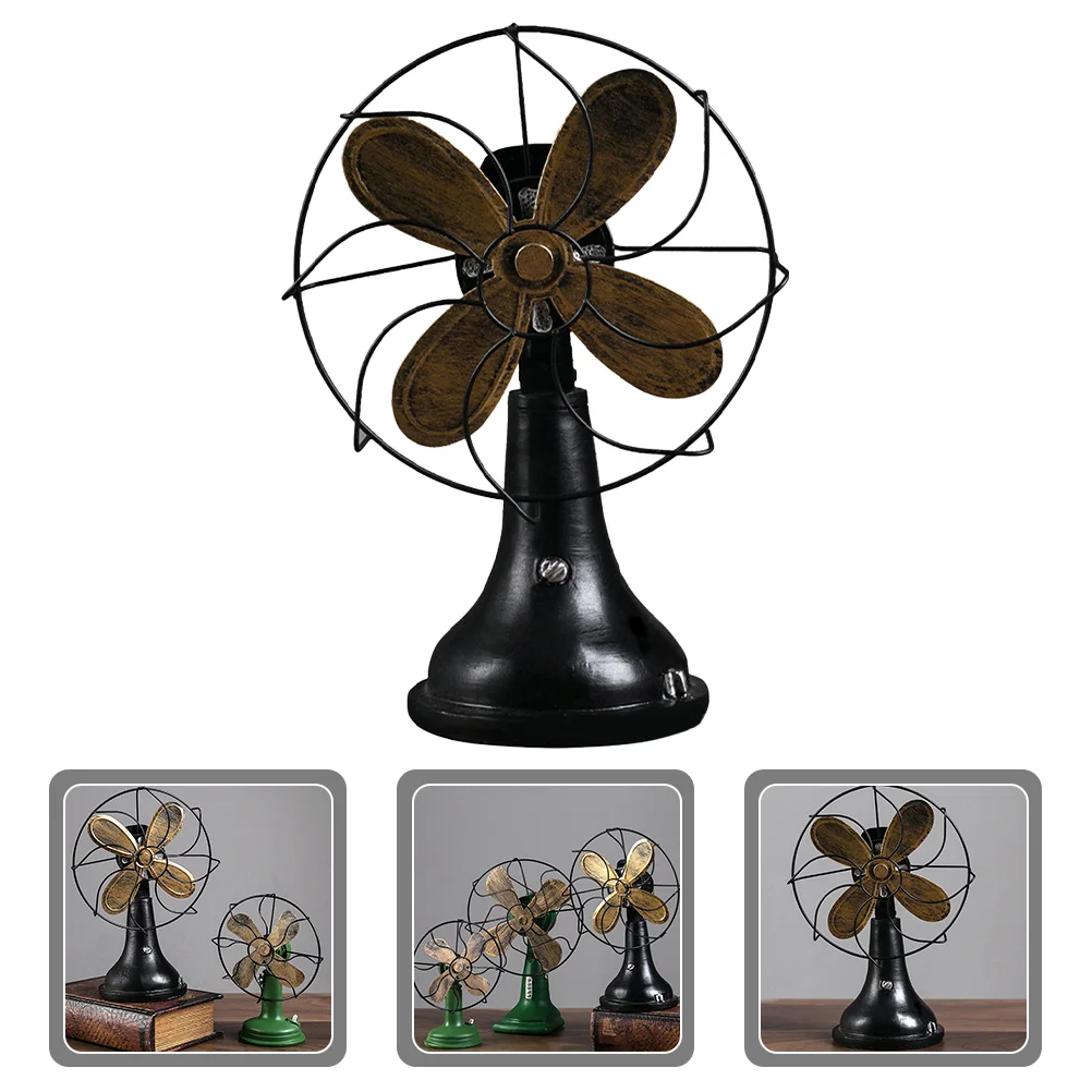 

Home Appliances Retro Adorn Office Fan Decor Vintage Sculpture Ornament Miniture Decoration
