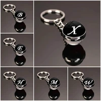 fashion personalized initial letter key chain innovative letter name pendant key chain popular jewelry accessories car bag key