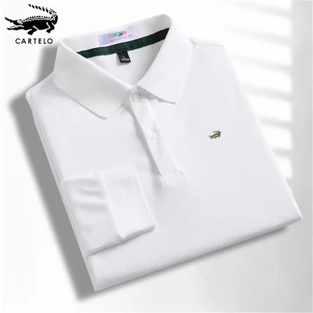 High quality men's new long sleeved POLO shirt. Casual business top