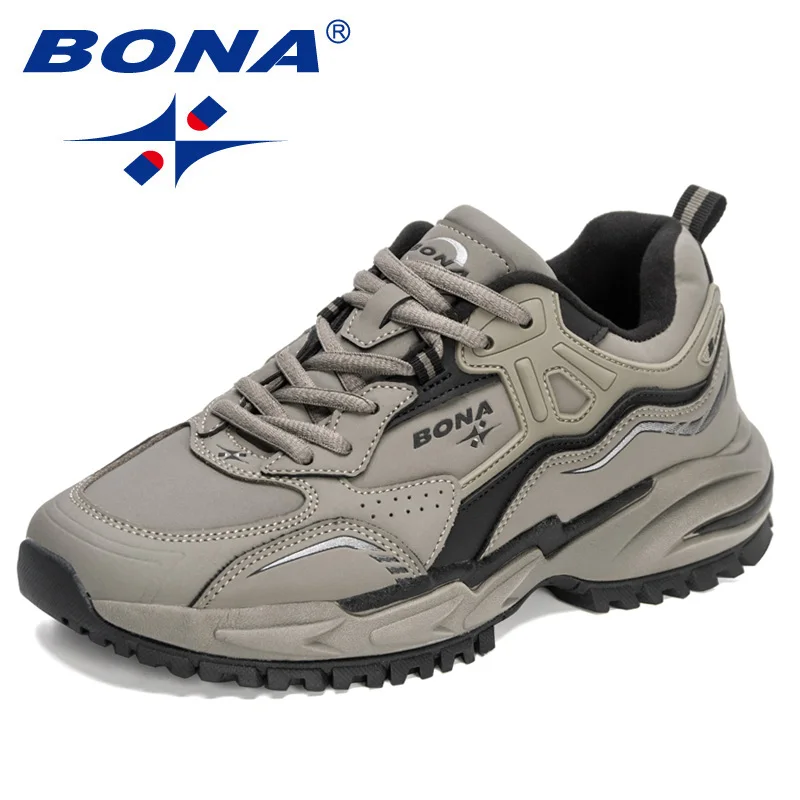 BONA 2022 New Designers Running Shoes Men Autumn Sneakers Man High Quality Light Breathable Sport Athletic Shoes Mansculino Soft