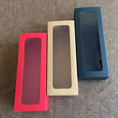 10 шт. черная крафт-большая подарочная коробка упаковка для крафт-бумаги окна