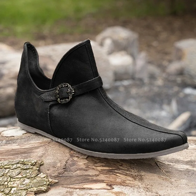 Готические средневековые Ретро рыцарские принцы для косплея короткие ботильоны