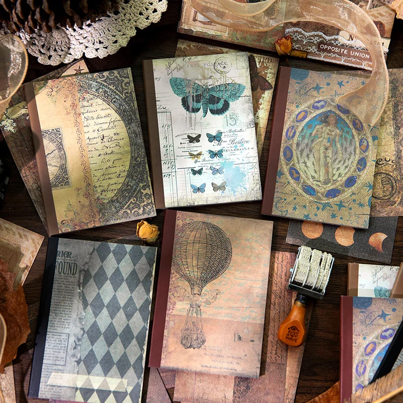 

40 шт. Волшебная книга серии двусторонний материал книга Винтаж Ручная палатка декоративный материал Момо Pad 5 на выбор