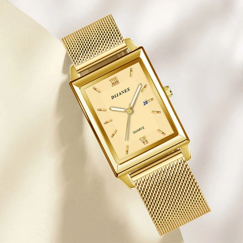 Luxury Fashion Gold Watch for Women Stainless Steel Quartz Wristwatch Women's Watches Ladies Calendar Clock Montre Femme Mujer