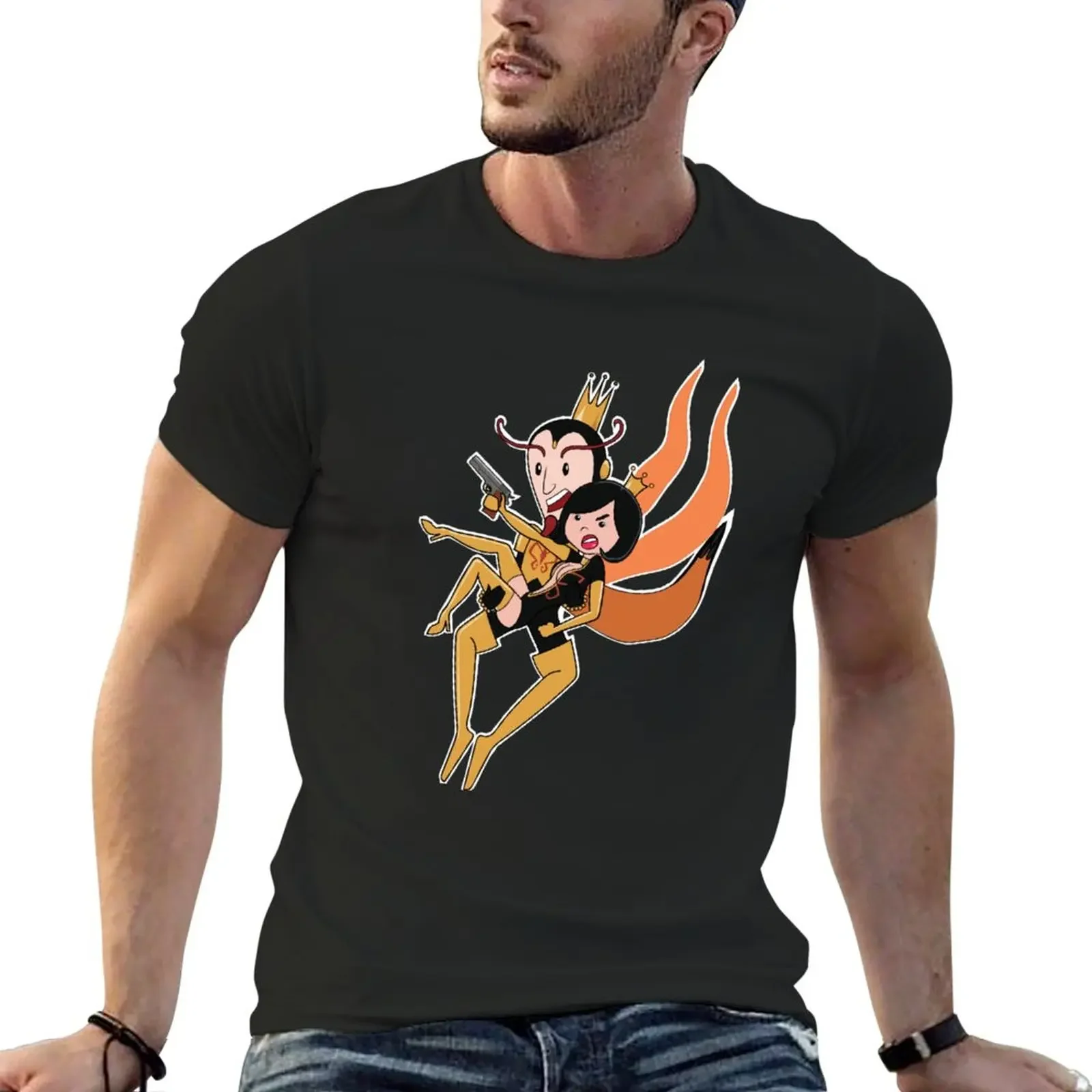 Новая осенняя футболка Venture Bros King And Queen большие футболки черная на заказ мужская