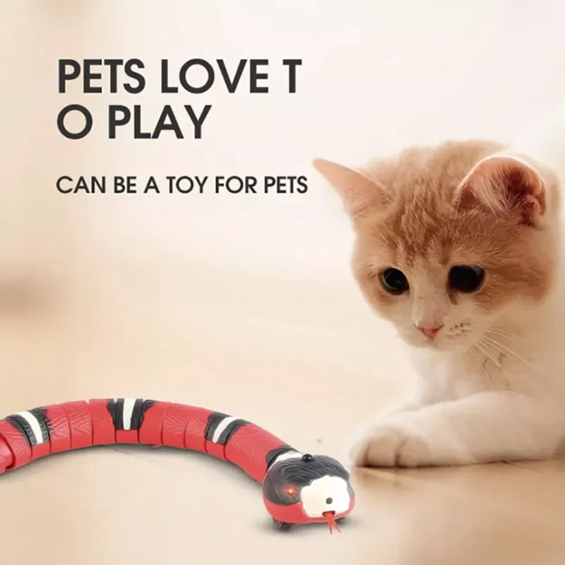 

NEW2023 Automatic Cat Toys Interactive Smart Sensing Snake Tease Toys For Cats Funny USB Rechargeable Pet Accessories For Cats D
