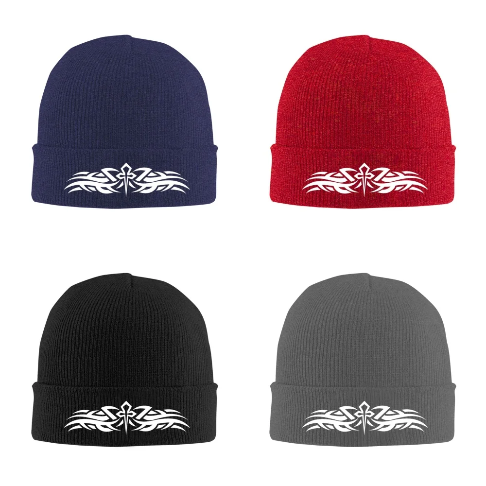Элемент этнической татуировки унисекс вязаная шапка уличная теплая мужская