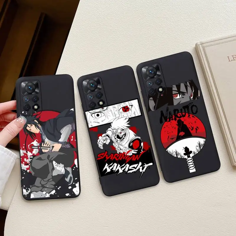 

Naruto Uchiha Sasuke Itachi Kakashi Phone Case For Redmi Note 11E 11S 11 10 9 Pro 9A K20 K30 K40 Soft Silicone Cover
