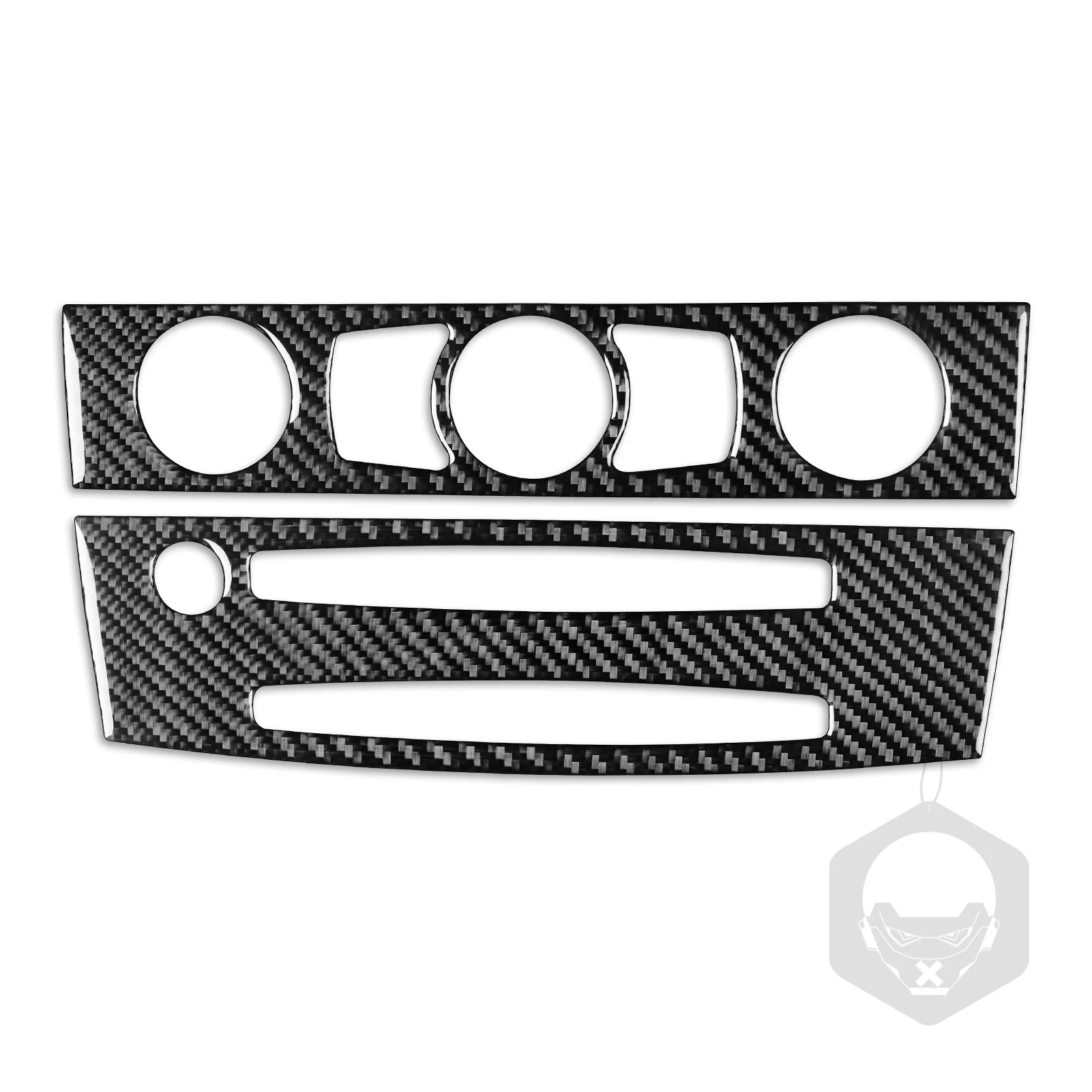 Для BMW 5-й серии E60 2004-2007, наклейка из настоящего углеродного волокна, панель проигрывателя компакт-дисков переменного тока, автомобильные внутри, декоративные аксессуары