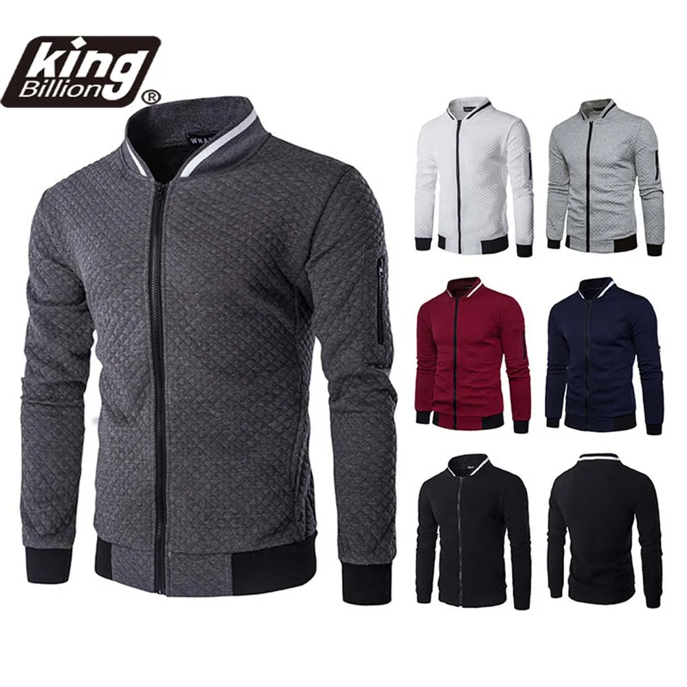 

KB New High Quality Plush Zip stand collar casua Jacket Men's Street Windbreaker Coat Men Hot Casual Outer Wear Thick