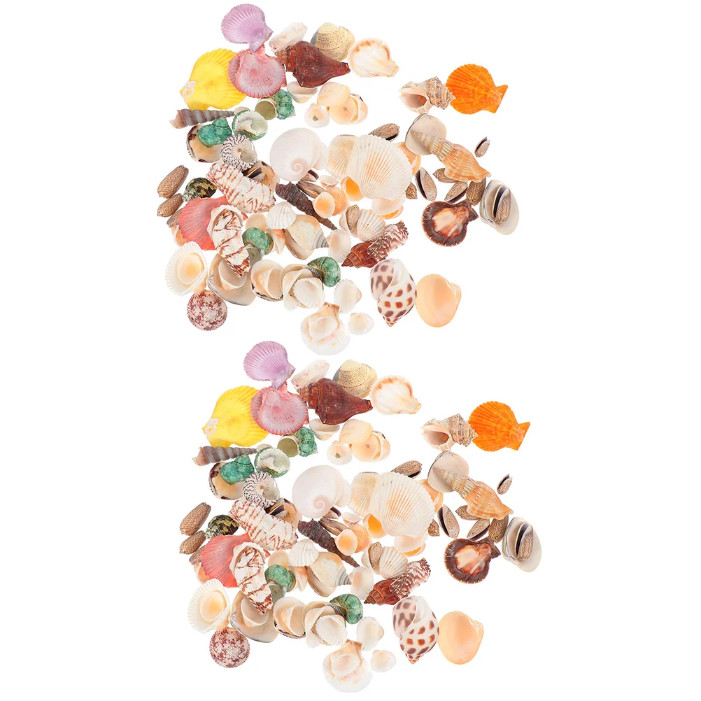 

160Pcs Aquarium Shells Decorations Fish Tank Landscaping Seashells Glass Vase Shells Decors Refills