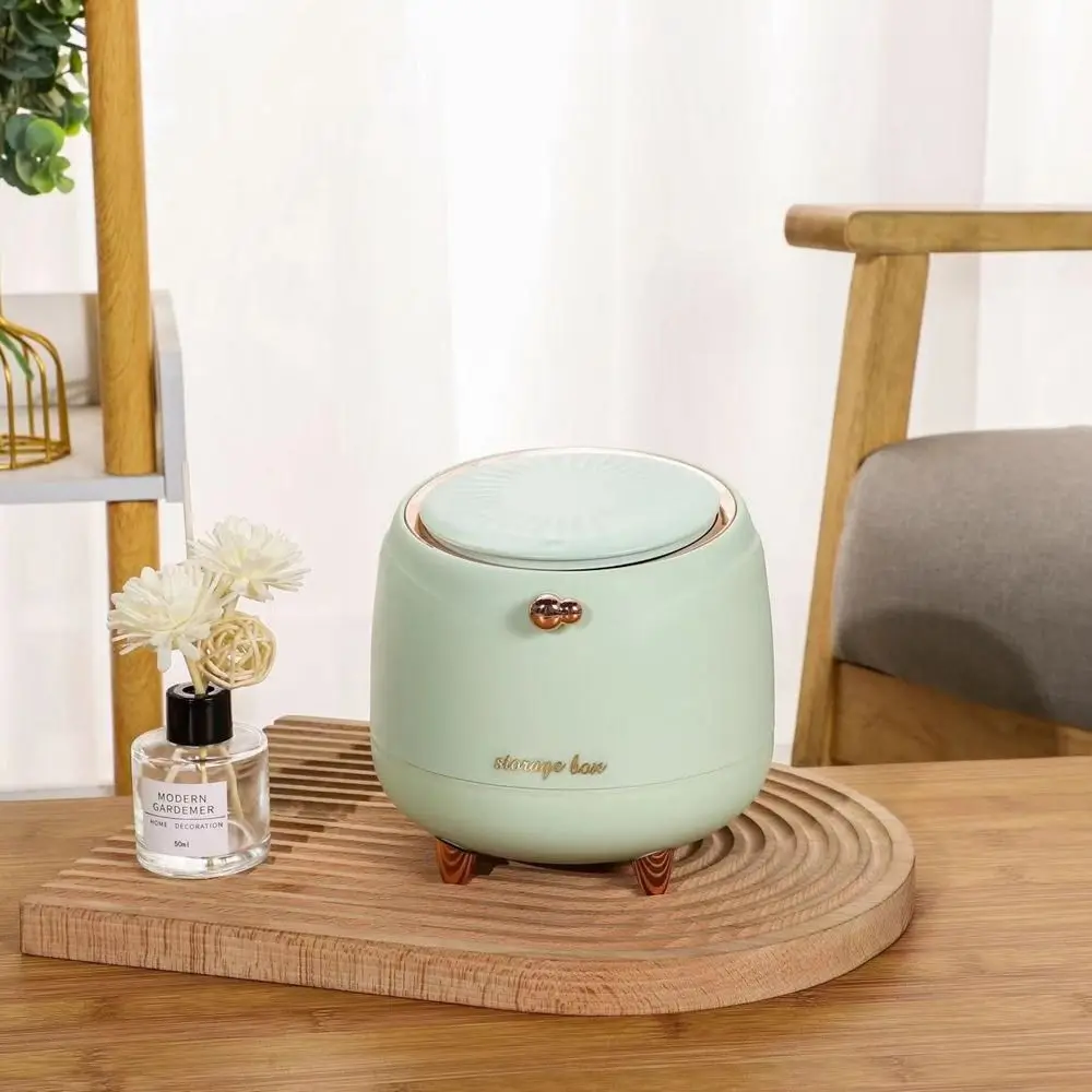 

Mini Pressing Storage Bucket Light Luxury Bomb Cover Double-layer Rubbish Bin Desktop Trash Can Dustbin Garbage Basket