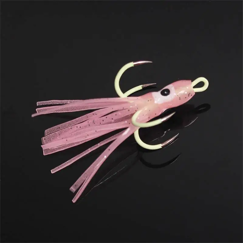 

Flexibly Full Night Light Luminous Bionic Fake Octopus Sharp Hooks Luminous Octopus Skirt Four Anchor Hook Four-claw Sickle Hook