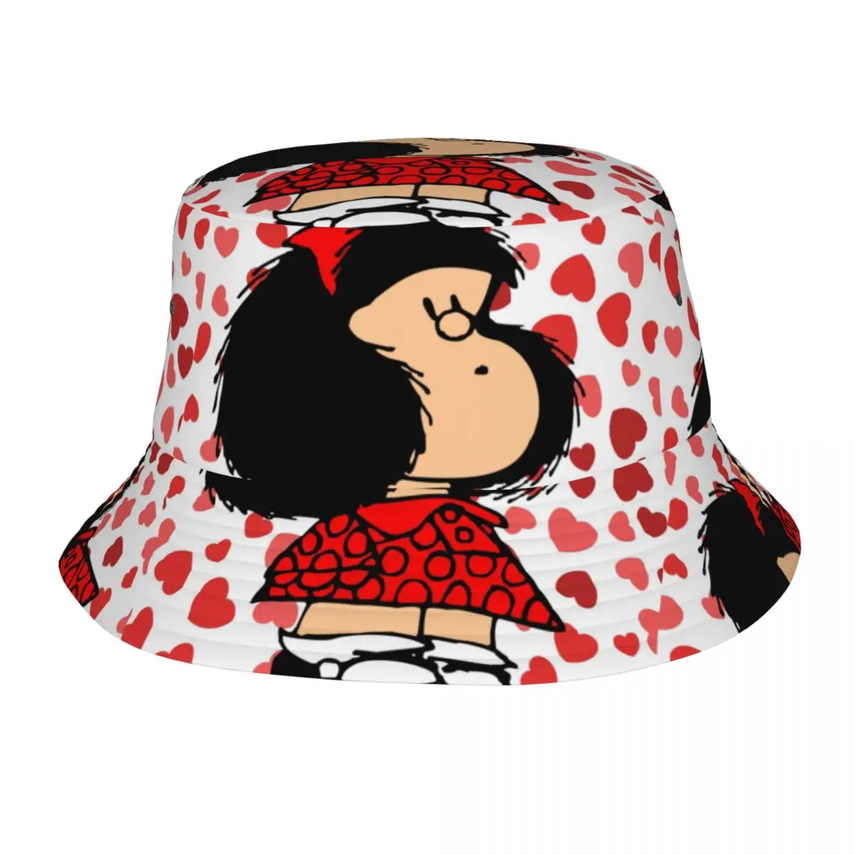 

Панама Mafalda Power с удивленным лицом, уличная дорожная шляпа от солнца, унисекс, уличная шапка для рыбалки с сердцем, шапка для подростков, Боб