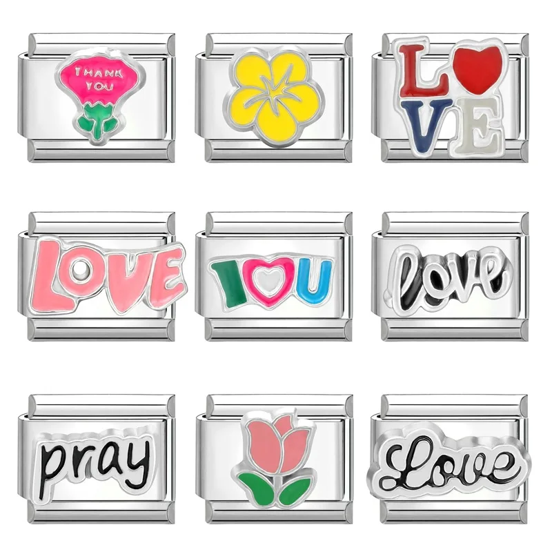 Memnon Модный женский подарок милый любовь цветок шармы итальянские очаровательные