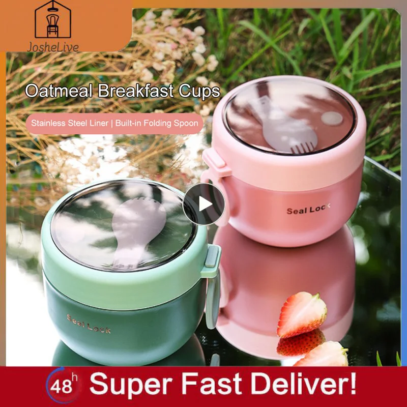 Leak Proof Food Container Stainless Steel Vaccum Soup Cup In