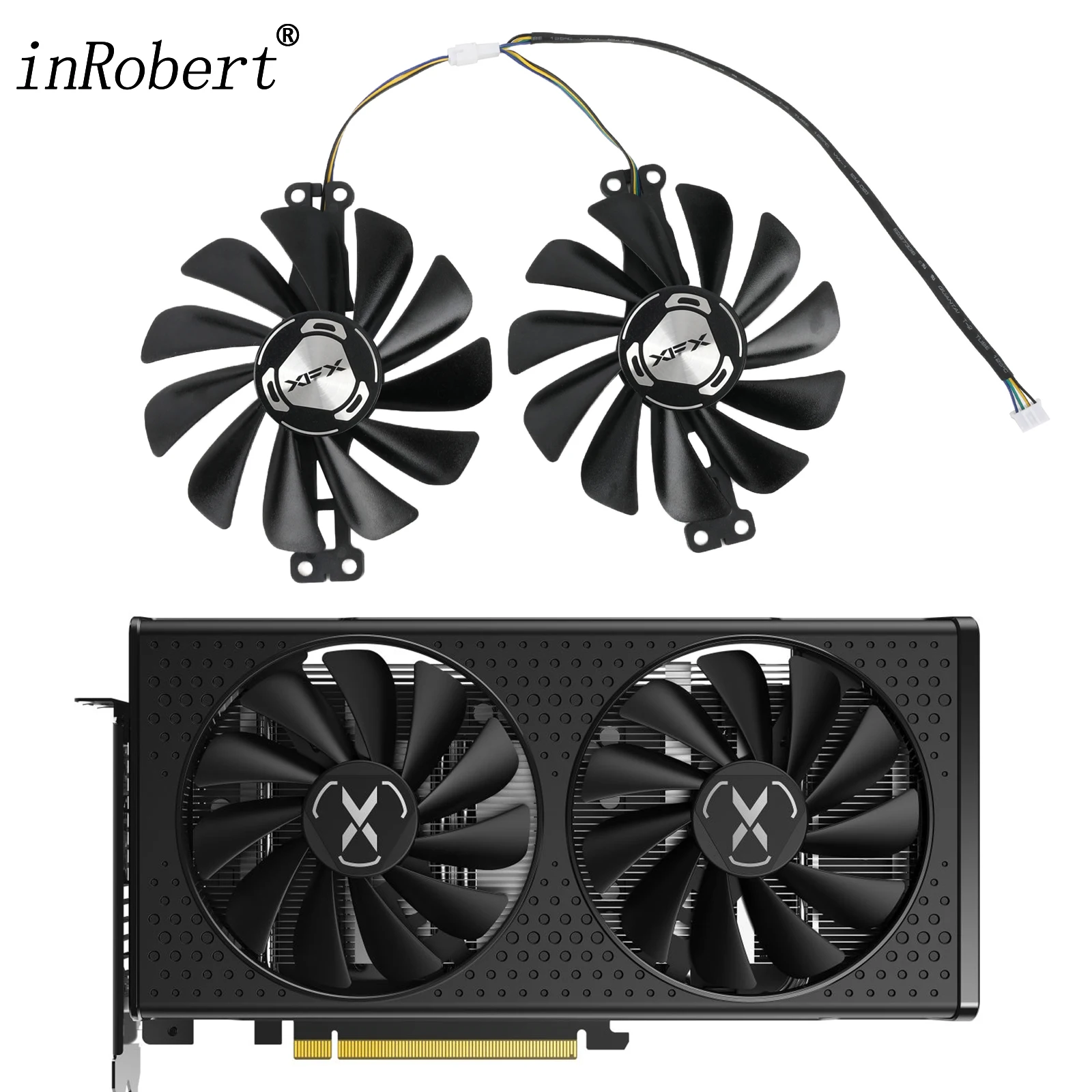 

RX 6600 95mm CF1010U12S Cooler Fan For XFX Speedster SWFT 210 Radeon RX 6600 6600XT Core Gaming GPU Cooling