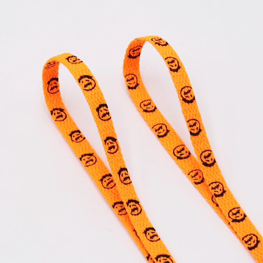 Coolaces 8MM Summer Camping Running Jogging Sneaker Strings Carton Lacets Flat Silk Screen Elder Pattern Printed Polyester Cords