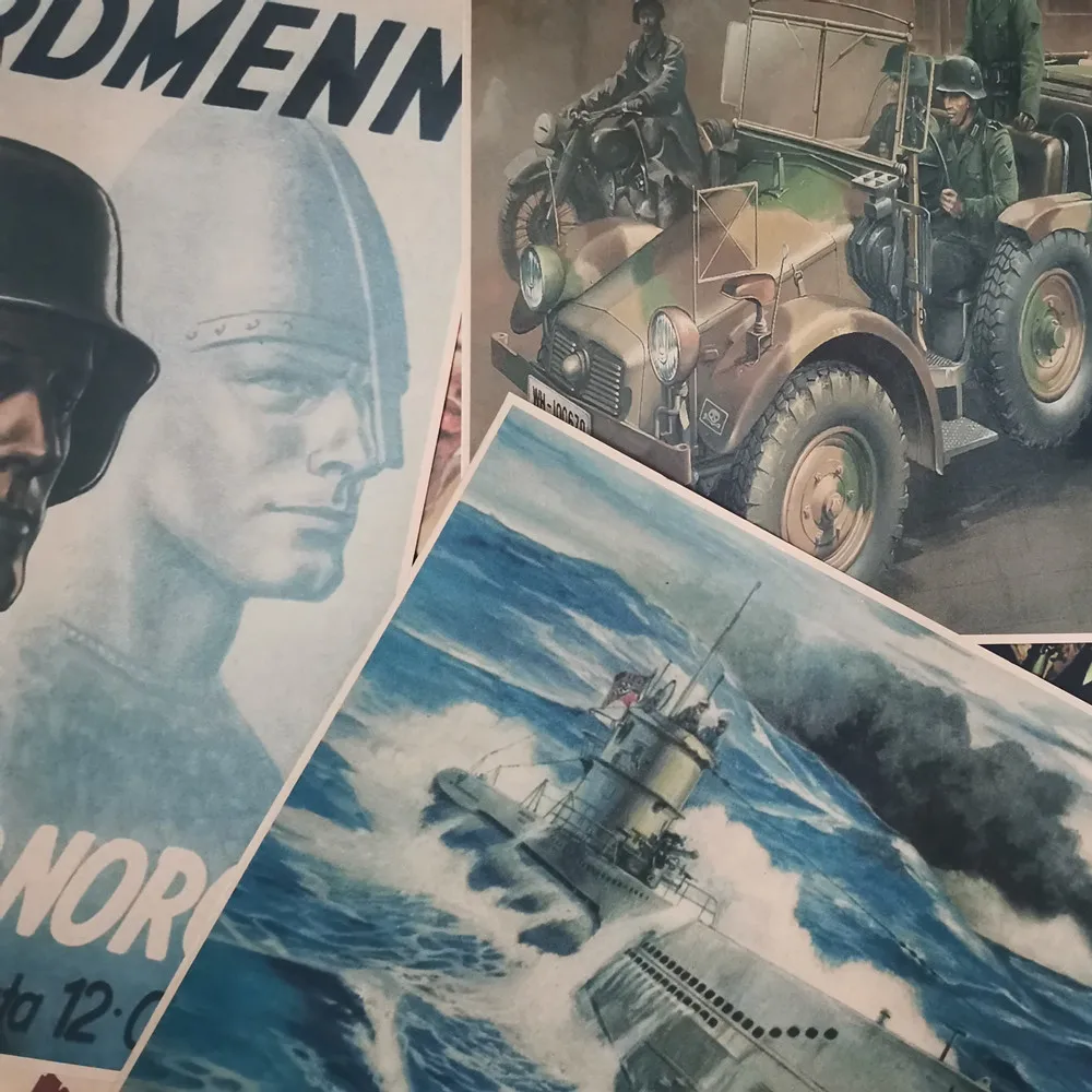 ВИНТАЖНЫЙ ПЛАКАТ Танк корпус времен Второй мировой войны оружие вермахта постер